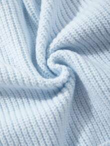 Women's Minimalist Casual Vertical Striped Textured V-Neck Shawl Collar Long Sleeve Sweater Cardigan, Spring/Autumn/Winter - 淺藍色 - 查看 11