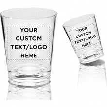 DCustom Translucent Plastic Shot Glasses 1.5 Oz. Set Of 100 Personalized Bulk Pack - Acrylic Great For Wedding Party Birthday Gifts - Clear - 海關清除 - 查看 6