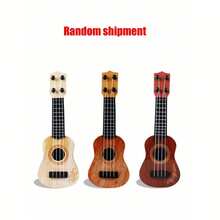 1pc Mini 4-String Guitar Decor For Office Desk & Home, Playable Musical Toy