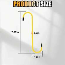 Ganchos de pinza de freno de coche, ganchos de suspensión de pinza de freno automático con puntas de goma, herramientas universales para trabajo de suspensión de eje de rodamiento de freno RBAI - 1 paquete (amarillo) - Ver 3
