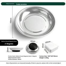 Magnetic Parts Bowl Square Magnetic Tray Automatic Screw-Retaining Suction Cup For Automotive Nut, Bolt, And Screw Parts Storage Tool - Super Strong Magnets, Thickened Tray, Multiple Sizes And Shapes Available, Suitable For Nuts, Bolts, Screws, And Hardware Storage, Tools, Work Tools, DIY Tools, Toolboxes, Storage, Accessories, Organization Carts, Storage Boxes, Organization, Christmas, Men's Tools, Gifts