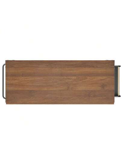 Kitchen Isl Serving Cart Countertop, Cabinet, Trolley, Food Four Doors Two Drawers, Wood Finish view 11