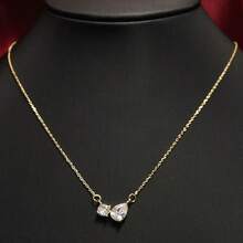 1pc S925 Sterling Silver Teardrop Pendant Necklace With Sparkling Cubic Zirconia, Elegant & High-Quality Jewelry For Women