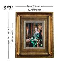 1 ramă foto vintage aurie, ramă decorativă de masă pentru 6/7/8/10 inci, dimensiune A4, stil elegant și luxos pentru sufragerie, dormitor, noptieră - aur la fața locului - Vizualizare 8