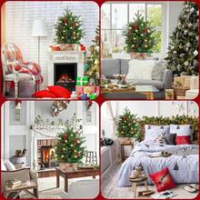 Christmas Tree,20 Inch/50CM Mini Christmas Trees,Christmas Trees With Lights And 2M LED Lights,Cement Base Tabletop Christmas Tree,75 Branch Tips,For Home Office Christmas Decorations - 1 - View 8