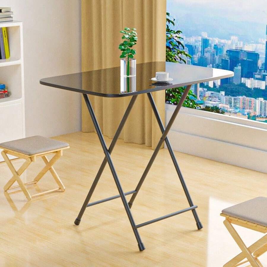 Folding Laptop Desk PC Home Office Dinner  University Wood Study Student Table - Multicolor - View 1