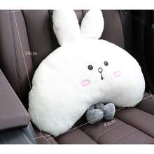 Cute Bunny Lumbar Support Pillow For Car Back Support CushionOffice Desk Chair White Bunny - WhiteBunnyWaistPillow1pcs - View 6