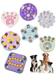 1PC Dog Puzzle Toys Slow Feeder, Interactive IQ-Enhancing Food Dispenser, Non-Slip Slow Eating Bowl, Cat And Dog Food Game, Durable And Easy To Clean, Anti-Choking Function, Slow Feed Treat Dispenser, Suitable For Small To Large Dog Breeds For Intelligence Training. - 彩色 - 查看 13