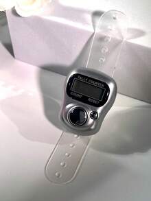 1 件高品质手持式电子计数器，金属设计，带孔按钮，仓库计数设备，圆形计数器，时尚计数器，圣诞节、万圣节、感恩节、游戏礼物 - 彩色 - 查看 20