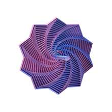 1PC Handmade 3D Printed Star-Shaped Stress-Relieving Toy, Optical Illusion Folding, Polygonal 3D Spiral Turnip Tower, Suitable For Home And Office Decoration, Desktop Relaxation Toy, Available In Multiple Colors, Stress-Relieving And Educational Toy, 3D Printed, Stress Relief. - Multicolor - View 13