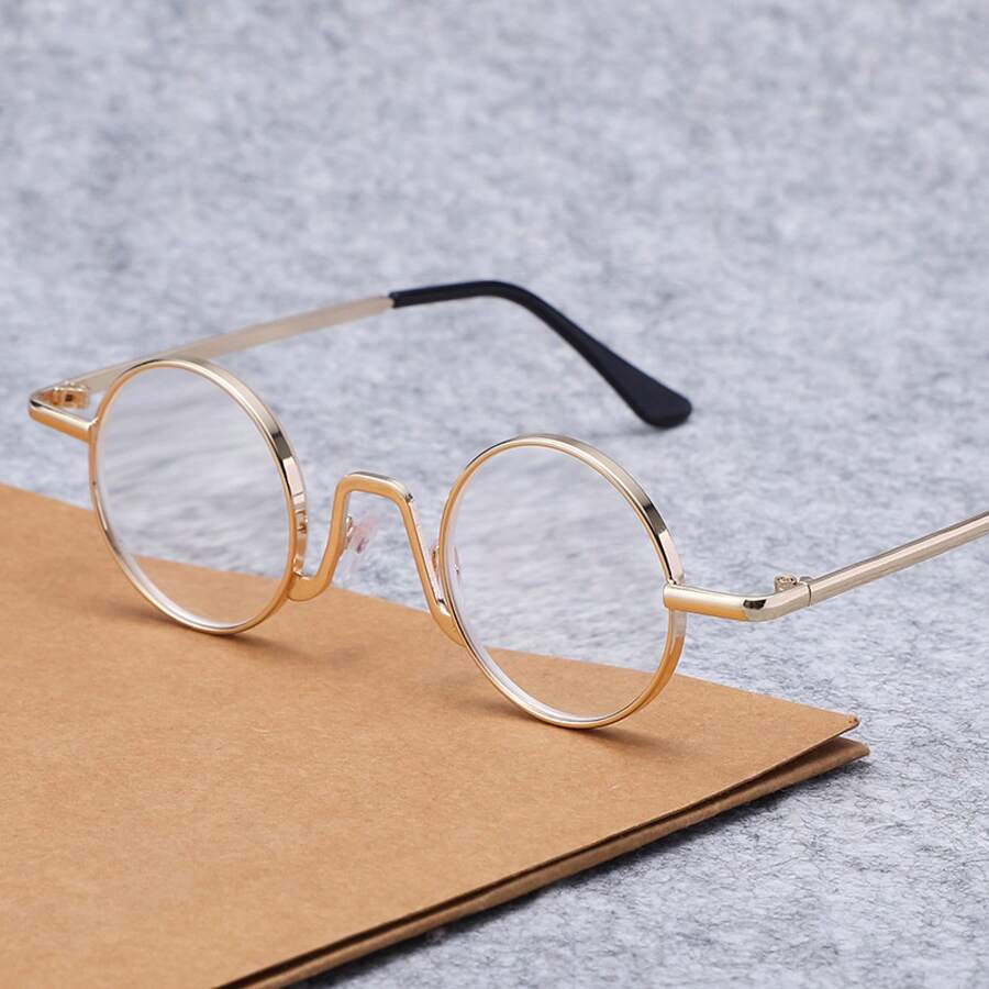 Fashion Metal Round Frame Unisex Glasses, Retro High Definition Gold Silver Reading Glasses, Not Tiring, Comfortable To Wear, Corrects Presbyopia, Reading Accessories, Fashion Glasses, Retro Design, Durable Structure, Lightweight Frame, Unisex Glasses, Corrects Vision, Adults, Book Lovers, Night Driving Glasses, Reading Glasses With Designer Box,  Glasses Latest Product, Prescription Glasses, High - 銀色 - 查看 1