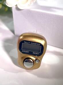 1 件高品质手持式电子计数器，金属设计，带孔按钮，仓库计数设备，圆形计数器，时尚计数器，圣诞节、万圣节、感恩节、游戏礼物 - 彩色 - 查看 9