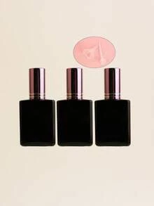 مجموعة من 3/5/10/20 قطعة من زجاجات الرذاذ المسطحة السوداء القابلة لإعادة التعبئة سعة 15 مل، رشاشات محمولة للتونر/العطر، أغطية رشاش باللون الذهبي الوردي/البنفسجي/الوردي، مع قمع وأداة إعادة التعبئة مضمنة - متعدد الألوان - مشاهدة 20