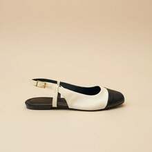 Women's Slingback Black Comfort Sneakers - Blanco - Ver 8