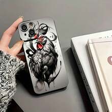 Funda para teléfono con diseño de gallo elegante, compatible con teléfonos ,  17,  16 Pro Max,  15 Pro Max,  13 y  12. Fabricada en TPU, ofrece protección contra golpes y caídas. Ideal para amantes de la moda, fanáticos de los animales, regalos de otoño, amigos y regalos de Halloween. - Negro - Ver 5