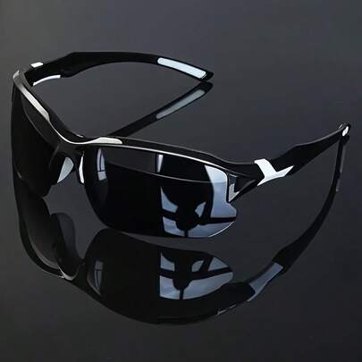 1pc Rimless Wrap-Around Personalized Fashion Glasses, Solid Color Casual , Suitable For Beach, Driving, Daily Commute, Photography, Vacation, And An Ideal Gift For Seasonal Followers