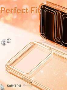 Diamond Minimalist Glitter TPU Soft Phone Case, Compatible With IPhone 13Pro Max/11/12/13, Comfortable Soft Protective Cover; Starry Sky Feeling Phone Case, Compatible With IPhone 14/15/16 Pro Max; Latest Apple Protective Case, Comfortable Phone Case Compatible With IPhone 17/17Pro/17ProMax, Suitable For Both Men And Women - Clear - View 2