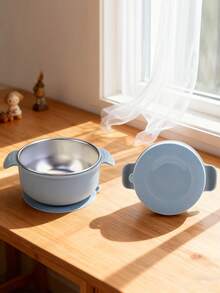 Stainless Steel Bowl, Baby Food Bowl, Silicone Double Handles, Anti-Scald And Anti-Drop, Customizable Name - Multicolor - View 10