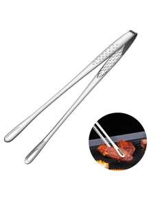 1/4pcs, Serving Tongs, Food Tongs, Tweezer Tongs, Barbecue Tongs, Stainless Steel Fruit Tongs, Bread Tongs, Steak Tongs, Salad Tongs, Dessert Tongs For Buffet, Multifunctional Serving Tongs, Kitchen Tools