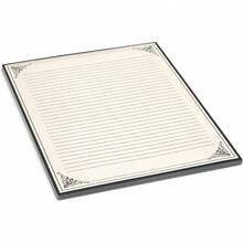 Papel clsico - papel de estilo antiguo - perfecto para escribir poemas, cartas y letras de canciones, Crema, Paquete de 48 - inicial - Ver 7