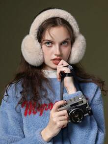 1 PC Autumn And Winter Cold-Proof Ear Muffs, Fleece Windproof And Cold-Proof Ear Covers, Foldable Ear Covers, Fleece Warm Ear Bags, Versatile Ear Covers For Covering And Protecting Ears, Cycling Ear Muffs