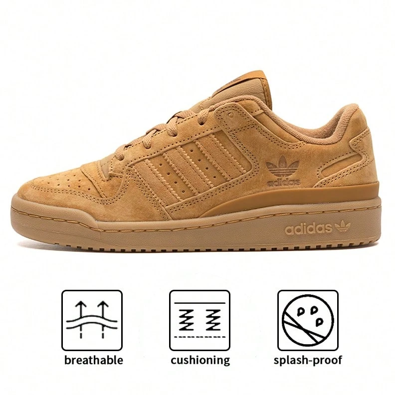 Adidas Originals FORUM LOW CL板鞋低筒男女鞋日常慢跑旅行鞋JP5733 - 麥棕/樹脂黃 - 查看 1