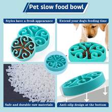 宠物慢食碗防噎喂食器PP塑料碗家用狗狗食盘防吞咽喂食用品 - 彩色 - 查看 7