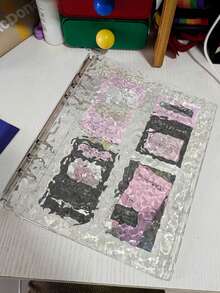 High Cost-Effective Transparent Wavy 4-Page Photo Album, 3-Inch Card Holder, Plug-And-Play Photo Organizer, Loose-Leaf Design. Ideal For Photo Collection, Wedding Photos, Baby Photos, Anniversary, Birthday, Graduation Memento, And Desktop DIY Decoration. Perfect For Wedding, Anniversary Celebration, Home Decor, And DIY Desktop Display.