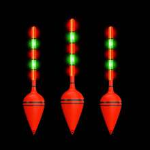 3pcs Fishing Float Set, Extra Large Buoyancy, Suitable For Sea Fishing, Can Be Used Day And Night, Fishing Floats, Sea Fishing, Raft Fishing, The Lights Will Turn Red And Change Color When Fish Bite The Bait, Electronic Night Fishing Float