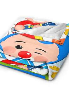 Plim Plim Blanket Luxury Anime Flannel Blanket - Ultra Soft Cartoon Print, The Perfect Gift For Any Occasion, Christmas, Birthday, For Home, Camping & Travel Use - 黑色 - 查看 4