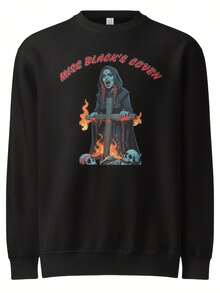 Witch Coven Graphic Sweatshirt - Halloween Horror Pullover - 款式10 - 查看 1