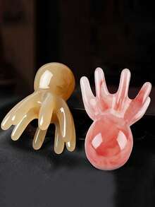 章鱼按摩梳，符合人体工学的头皮及身体按摩器，采用灵活的八臂设计，是一款手动深层组织按摩工具，带有八个按摩爪，可用于背部、颈部和手掌按摩 - 家用水疗及旅行必备 - 彩色 - 查看 3