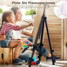 Caballete de Artista con Pals y Bolsa de Recoleccin y Paleta, Caballetes de Dibujo Porttil con Altura Ajustable de 21 a 62 pulgadas, Para Dibujo, Mesa/Piso, Marco de Exhibicin - inicial - Ver 8