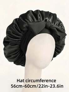 1pc Luxury Satin Silk Sleep Cap With Adjustable Drawstring - Lightweight Hair Care Sleep Bonnet, All-Night Comfort, Perfect For Long Curly Or Braided Hair - Premium Bathroom Accessory, Fashionable & Comfortable, Unisex Overnight Hair Care Product - Multicolor - View 13