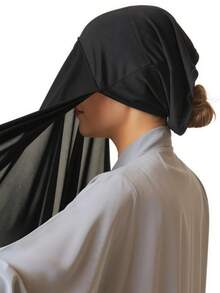 1 chiếc khăn trùm đầu quấn nhanh có móc nam châm, khăn choàng voan kết hợp lớp lót dệt kim Jersey, khăn trùm đầu quấn nhanh 3 trong 1, vải voan mềm mại và thoáng khí, thích hợp mặc hàng ngày, lễ hội, cầu nguyện, hành hương, khăn choàng abaya cho nữ mặc khi đi dự tiệc - khăn trùm đầu tức thì - Xem 16