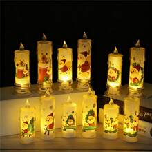4pcs LED Electronic Candle Lights, Santa Claus Christmas Tree Decor Transparent Candle Night Light, Christmas Decor Candles, Create Christmas Atmosphere, Party Decor, Candle Model And Base Model, With Detachable Base (Pattern Random), Room Decor, Christmas Decor, Christmas Lights, Bedroom Decor, Home Decor, Party Decor, Holiday, Christmas Gift, Thanksgiving, Christmas Tree Decorations - Warm Color - View 8