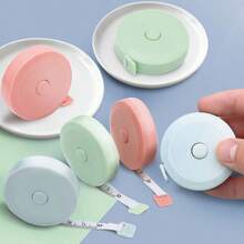 1pc Soft Tape Measure Retractable Measurement Body Fabric Sewing Tailor Cloth Knitting Craft Weight Loss Measurement Retractable Black Double Sided Tape Measure Body Measurement - Multicolor - View 5