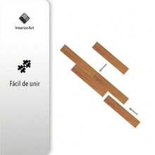 Piso Autoadhesivo Tipo Duela Color Café Oscuro - GRIS. - Ver 1