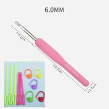 9pcs Crochet Hook Set With Storage Box, Soft Handle Crochet Hooks Set, Knitting Tools DIY Yarn Craft Supplies (Assorted Color Knitting Needles & Stitch Markers)