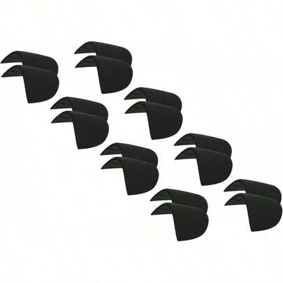 PATIKIL 8 Pairs Shoulder Pads, Costume Shoulder Pads Breathable Sponge Pads Covered Set-In Gauze Women Clothing Men Suit Coat Sewing, Black,S