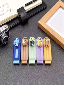 5pcs Tungtungtung Sahur Cute Shaped Erasers In Yellow, Blue, Brown, Purple, Green, 5 Styles. A Great Gift For Friends, Really Hard To Put Down. Italian Brain Rot Eraser Series, Featuring A Variety Of Shapes, Rich Colors, Each With A Charming Look, Excellent Erasing Power, Leaves No Marks And Doesn't Crumble Easily. - Multicolor - View 10