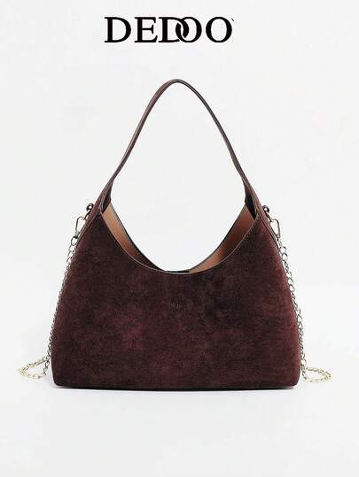 Denna stora tygväska i konstmocka har en avslappnad design med en axel, perfekt för jobbet, shoppingturer eller som present till vänner eller bästa vänner.