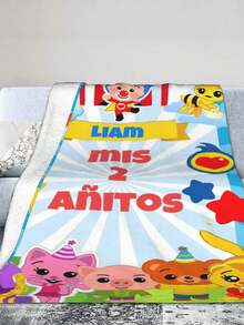 Plim Plim Anime Flannel Blanket For Girls Boys Anime Gifts Throw Blanket Cozy Plush Flannel Fleece Print Blankets Double-Layer Blanket Lightweight Fuzzy For Bed Decor - 黑色 - 查看 4