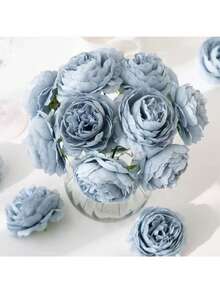 3 piezas de flores de peonía artificiales, con tallos, adecuadas para decoraciones de boda, decoraciones de pasteles, decoraciones del hogar en la sala de estar y el comedor, decoraciones de primavera, decoraciones de habitaciones, decoraciones de escritorio, decoraciones de jardín, etc. - Multicolor - Ver 5