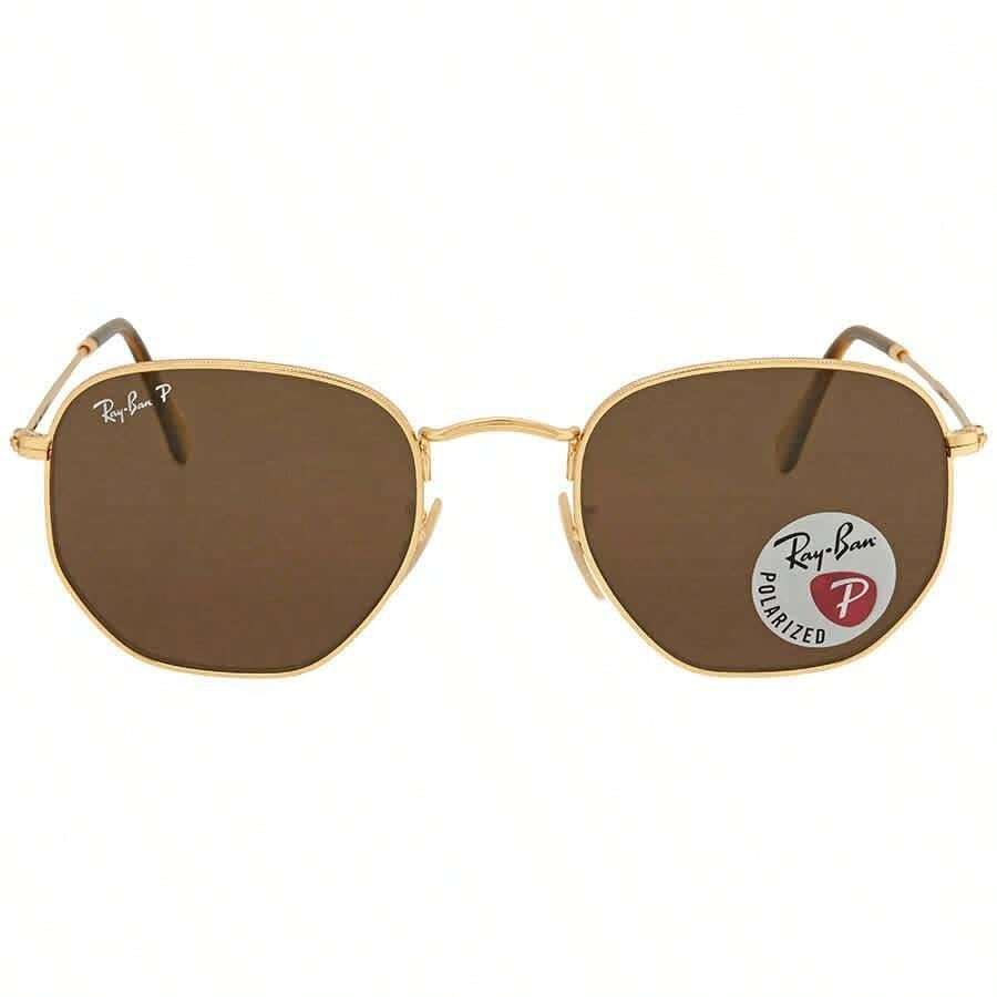 Ray-Ban Ray Ban Hexagonal Flat Lenses Polarized Brown Unisex Sunglasses RB3548N 001/57 51 | | Men Sunglasses - 多 - 查看 1