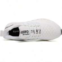 TSIODFO - Tenis deportivos para niños y niñas tenis para correr y caminar - blanco - Ver 2