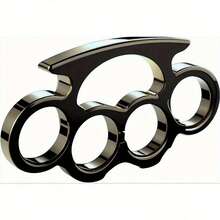 1 件 2D FLAT 'N Metallic Steel Knuckle Duster' 复古墙饰，铁艺，预钻孔，方便悬挂，多用途装饰牌匾和标志，英文文字，家居装饰 - 彩色 - 查看 1