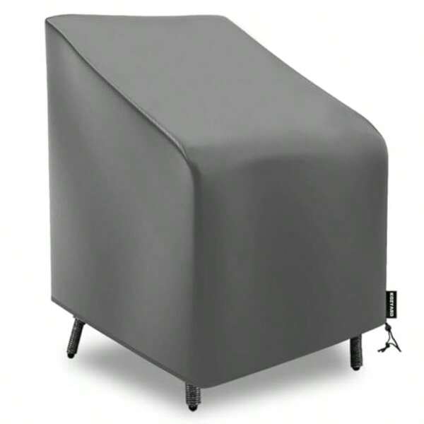 KOZYARD Waterproof Patio Chair Cover Gray 420D Oxford Fabrics UV Resistant Lounge Deep Seat Single Lawn Chair Cover Furniture Cover All Weather Protection Garden Chairs Cover 77x94x79cm Grey