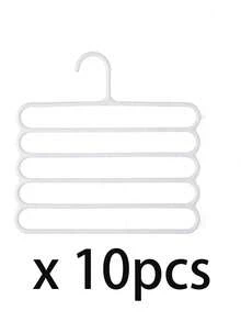 10件装/5件装/4件装/2件装/1件装衣柜收纳挂架，5层塑料围巾架，可选加厚耐用升级版，裤子/围巾/领带收纳架