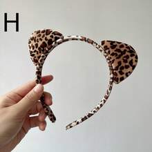 1 chiếc băng đô tai mèo, băng đô họa tiết da báo, băng đô nhung mềm mại và thoải mái, họa tiết động vật, phù hợp cho sử dụng hàng ngày, phong cách đường phố, thời trang, phụ kiện tóc nữ, sản phẩm đa năng, phù hợp cho phụ nữ trẻ và những người yêu thích thời trang, kiểu dáng dễ thương, phụ kiện tóc cá tính. - Nhiều màu - Xem 14